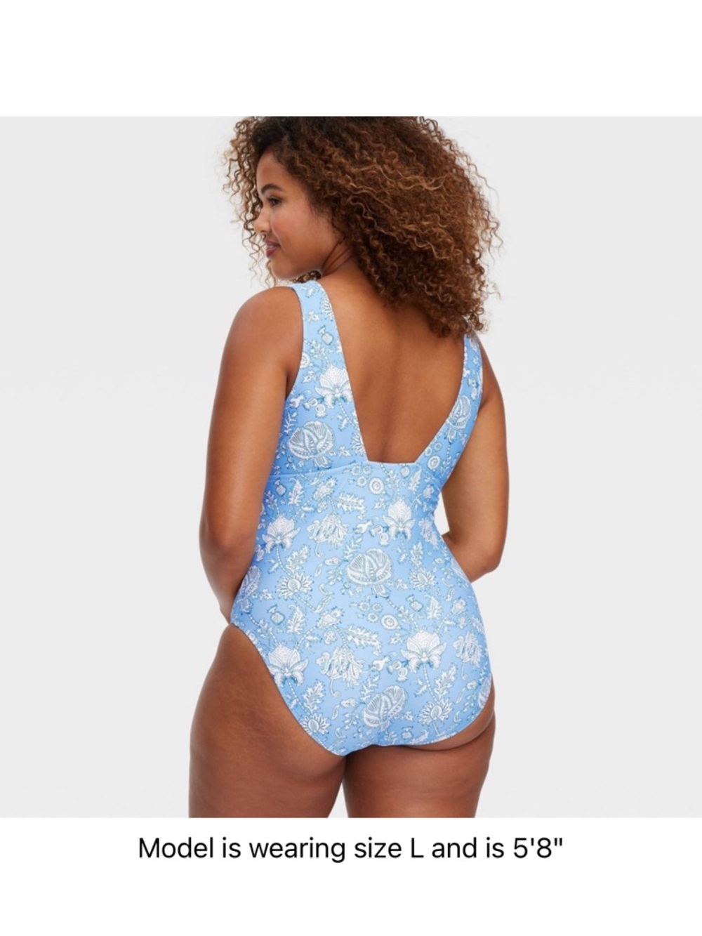 Roller Rabbit x Target Women’s Floral Vines Empire Waist One Piece Swimsuit Blue - Picture 11 of 12